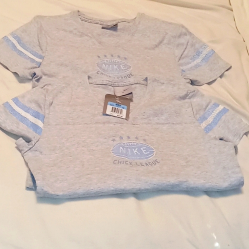 NEW,Bundle of Two CUTE Nike Lady's Chick-League Football 🏈 T-Shirts